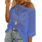 🥳2026 HOT SALE🥳💞50K+ SOLD!💥🌊💨 50% OFF! Short Sleeve Crochet Pullover – Casual hollow‑out knit, ideal beach cover‑up. Breezy & light, easy to layer. Sizes S‑XXL. Your summer essential. 👙✅
