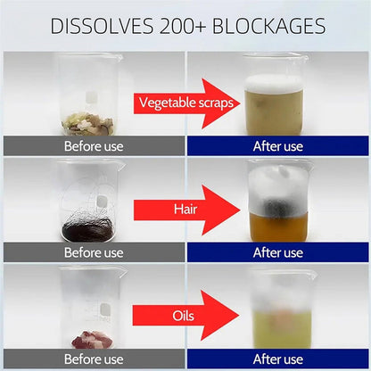 🔥BUY MORE SAVE MORE!🔥⚡50K+ SOLD🛀Powerful Pipe Dredging Agent - Dissolves 200+ Blockages and Kills of Bacteria🧊