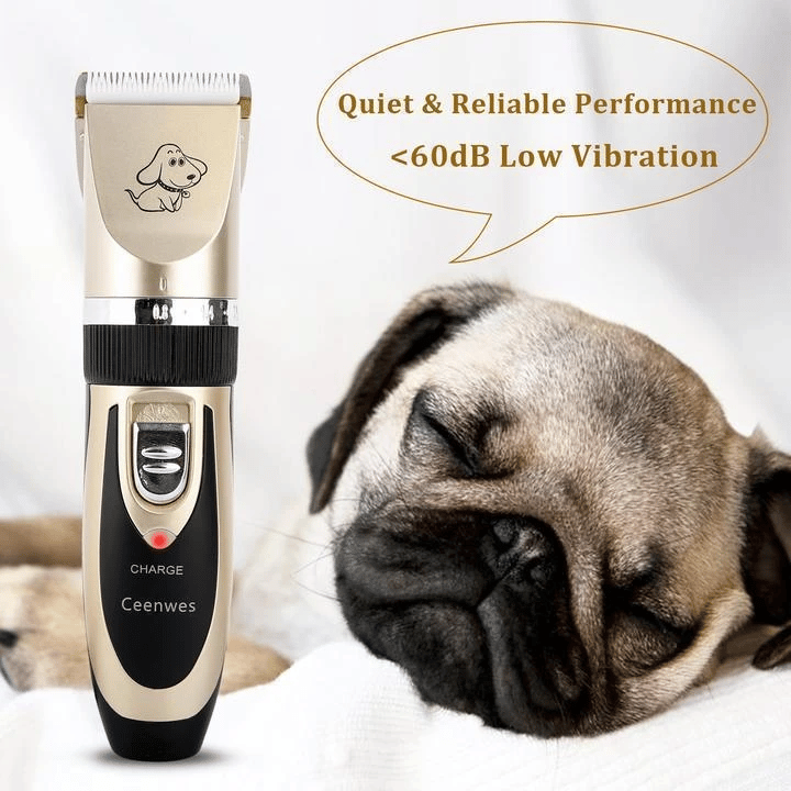 🥳2026 HOT SALE🥳💞50K+ SOLD! 🐾✂️ 50% OFF! Low Noise Pet Hair Clipper Set – cordless, ceramic blades, 4 guard combs. For cats, dogs & horses. Quiet grooming! 🔋💚
