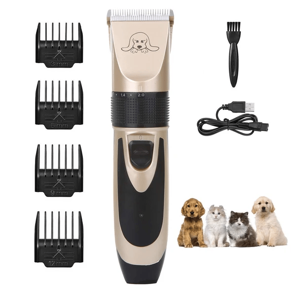 🥳2026 HOT SALE🥳💞50K+ SOLD! 🐾✂️ 50% OFF! Low Noise Pet Hair Clipper Set – cordless, ceramic blades, 4 guard combs. For cats, dogs & horses. Quiet grooming! 🔋💚
