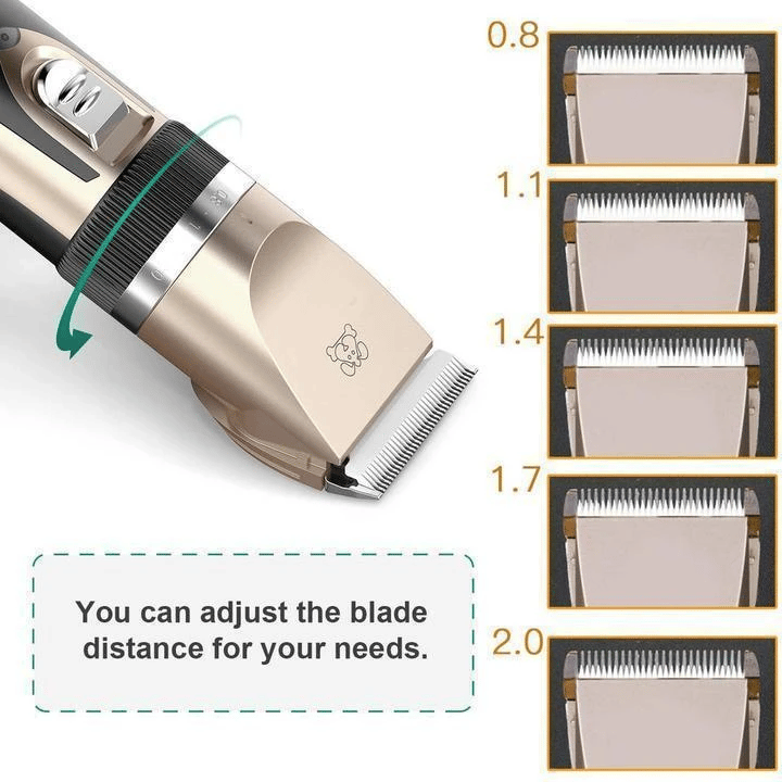 🥳2026 HOT SALE🥳💞50K+ SOLD! 🐾✂️ 50% OFF! Low Noise Pet Hair Clipper Set – cordless, ceramic blades, 4 guard combs. For cats, dogs & horses. Quiet grooming! 🔋💚