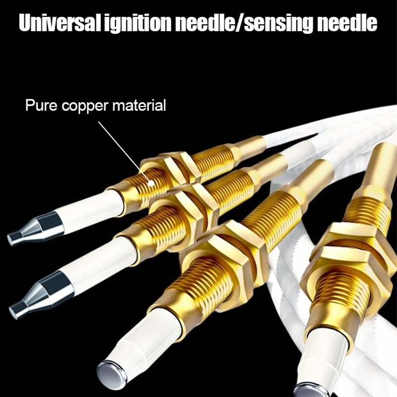 🔥 Gas Stove Won‘t Light? Fix It Now! Universal Built-in Copper Ignition Needle & Flame Sensor Needle with Wiring for Gas Stoves