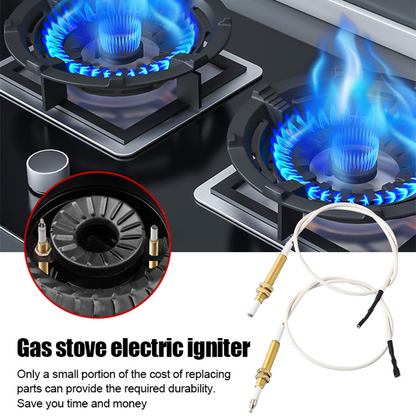 🔥 Gas Stove Won‘t Light? Fix It Now! Universal Built-in Copper Ignition Needle & Flame Sensor Needle with Wiring for Gas Stoves