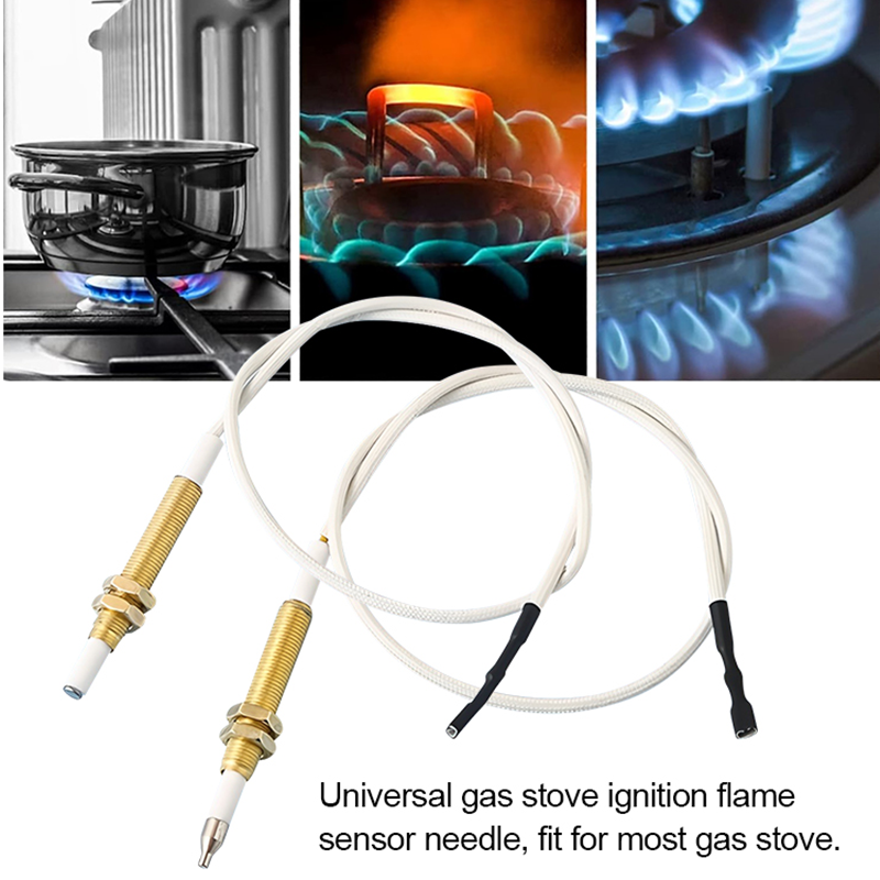 🔥 Gas Stove Won‘t Light? Fix It Now! Universal Built-in Copper Ignition Needle & Flame Sensor Needle with Wiring for Gas Stoves