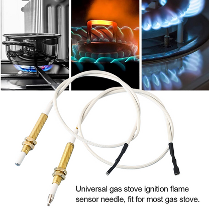 🔥 Gas Stove Won‘t Light? Fix It Now! Universal Built-in Copper Ignition Needle & Flame Sensor Needle with Wiring for Gas Stoves