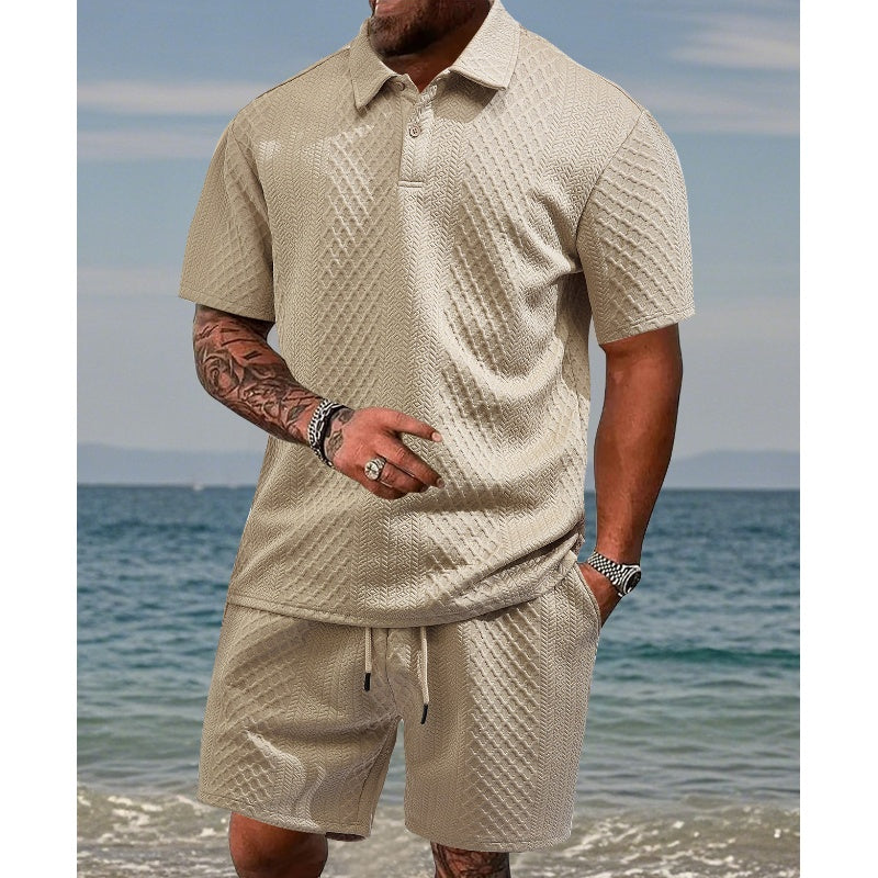 🥳2026 HOT SALE🥳💞50K+ SOLD!💥👴🩳50% OFF! Men's Diamond Print 2-Piece Set – Ready in seconds! Soft, breathable top with easy shorts. No fuss, just style. Perfect for garden BBQs or coffee dates. ☀️👕