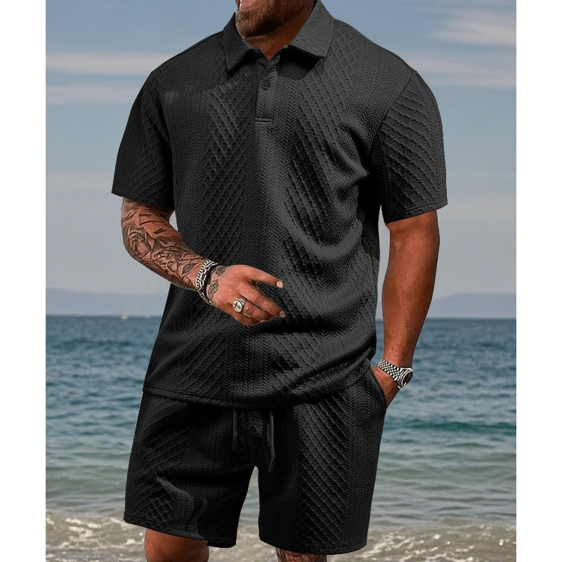 🥳2026 HOT SALE🥳💞50K+ SOLD!💥👴🩳50% OFF! Men's Diamond Print 2-Piece Set – Ready in seconds! Soft, breathable top with easy shorts. No fuss, just style. Perfect for garden BBQs or coffee dates. ☀️👕