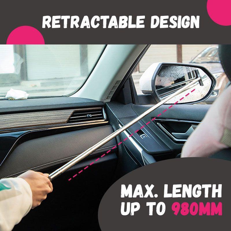 🥳2026 HOT SALE🥳💞50K+ SOLD! 🚗🌧️ Retractable Rear-view Mirror Wiper – extends to 980mm, clears rain fast for safer driving. Soft sponge grip, portable! 🛡️✅