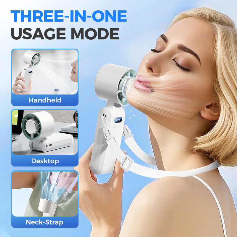 🥳2026 HOT SALE🥳💞50K+ SOLD!🔋🧊 50% OFF! Portable Ice Cooling Fan – Adds ice for extra cold air. 3 speeds, long battery. Stay cool during British heatwaves. A summer essential. 👵✨
