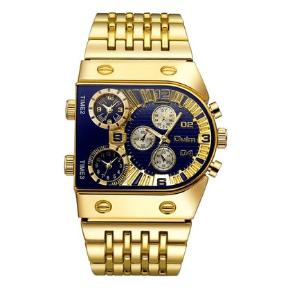 🔥New Year's Special Offer:50% OFF💼Business men's watch | Large 51 mm dial | Gold and stainless steel folding clasp | Waterproof and stylish