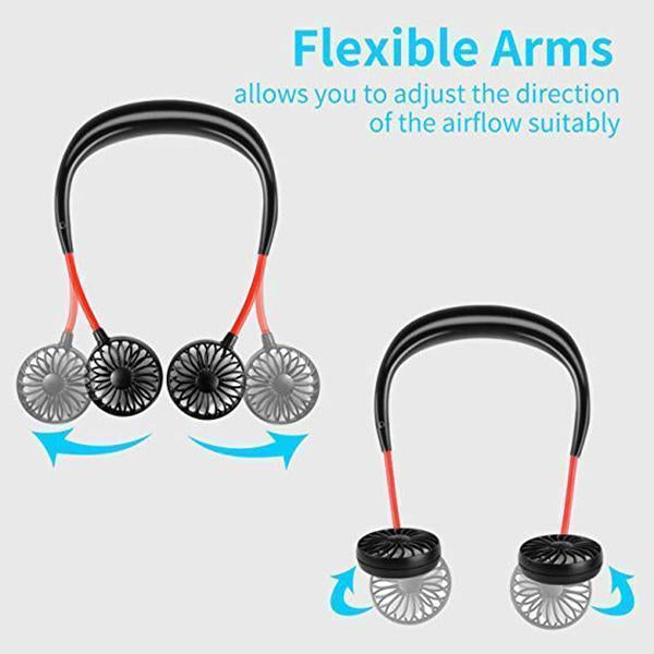 🥳2026 HOT SALE🥳💞50K+ SOLD!🌬️🌀 50% OFF! 3‑Speed Neck Fan – 360° airflow, lightweight & hands‑free. 2200mAh battery, lasts 4‑12 hrs. Stay cool wherever you go! 😎💨