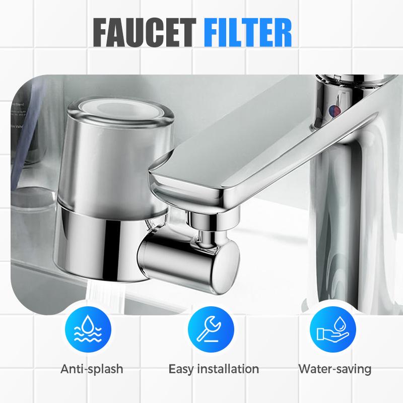 🥳2026 HOT SALE🥳💞50K+ SOLD!💥👵🌊 50% OFF! 720° Swivel Faucet Filter Nozzle – No more splashback! Gentle aerated spray & powerful rinse in one. Clean every corner without bending. 🚰🔄