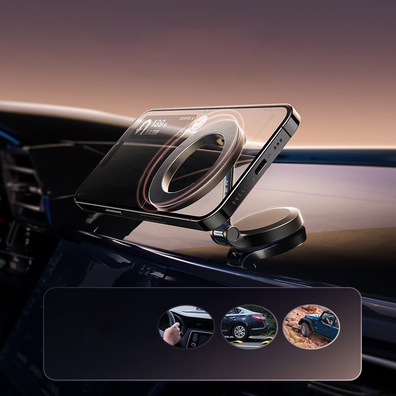 🥳2026 HOT SALE🥳💞50K+ SOLD!📱🧲 50% OFF! Ultra Magnetic Car Phone Holder – MagSafe strong grip, all‑zinc alloy body. Stays secure on bumpy roads – no more dropped phones while driving! 🚗✨