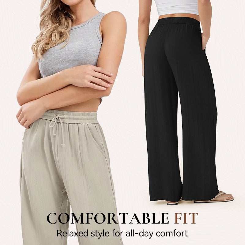 🥳2026 HOT SALE🥳💞50K+ SOLD!👵💜 LAST DAY 50% OFF! Lightweight Linen Pants – Stay cool, no sticky legs! Soft drawstring waist, easy to adjust. Breathable & gentle on skin. Perfect for warm days. 🌸👖