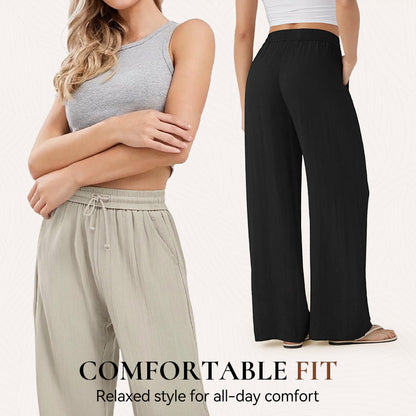 🥳2026 HOT SALE🥳💞50K+ SOLD!👵💜 LAST DAY 50% OFF! Lightweight Linen Pants – Stay cool, no sticky legs! Soft drawstring waist, easy to adjust. Breathable & gentle on skin. Perfect for warm days. 🌸👖