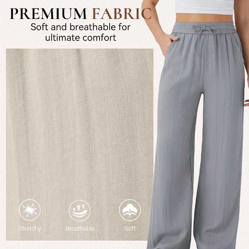 🥳2026 HOT SALE🥳💞50K+ SOLD!👵💜 LAST DAY 50% OFF! Lightweight Linen Pants – Stay cool, no sticky legs! Soft drawstring waist, easy to adjust. Breathable & gentle on skin. Perfect for warm days. 🌸👖