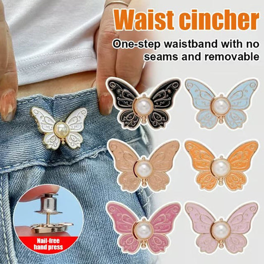 🥳2026 HOT SALE🥳💞50K+ SOLD!🌸🦋 BUY 1 GET 1 FREE – Removable Butterfly Waist Buckle – No tools, instant hourglass shape. Fits jeans, skirts & dresses! 👗✨