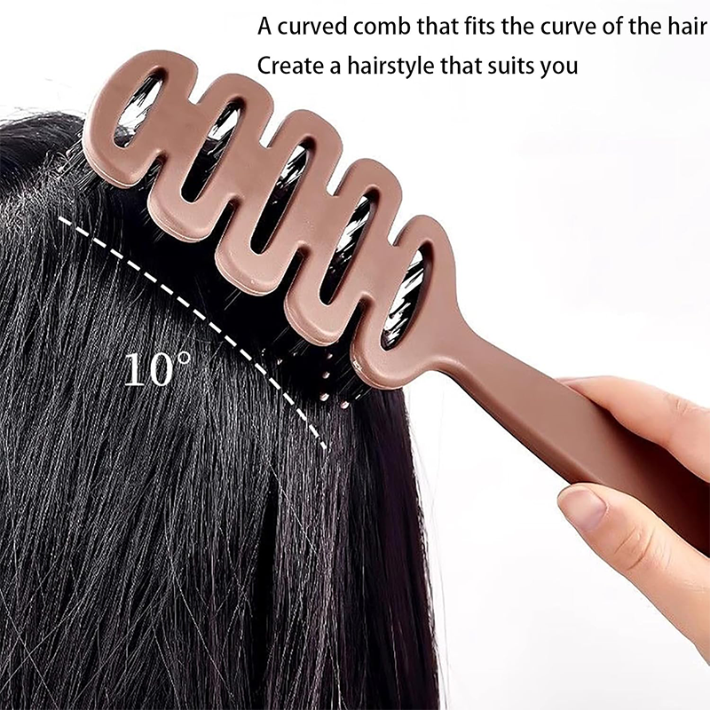 🥳2026 HOT SALE🥳💞50K+ SOLD! 💇✨ 50% OFF! Boar Bristle Curved Hair Brush – lifts roots, smooths knots & adds natural bounce. Gentle on all hair types, less tugging & breakage! 🛡️💚