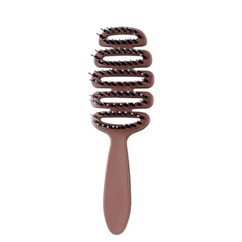 🥳2026 HOT SALE🥳💞50K+ SOLD! 💇✨ 50% OFF! Boar Bristle Curved Hair Brush – lifts roots, smooths knots & adds natural bounce. Gentle on all hair types, less tugging & breakage! 🛡️💚