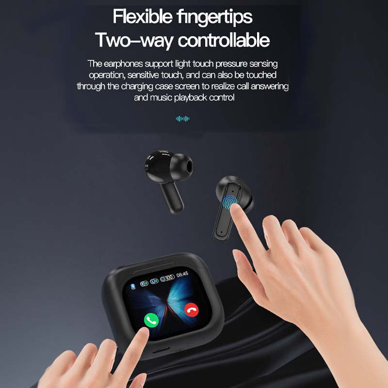🥳2026 HOT SALE🥳💞50K+ SOLD! 🎧🎄 50% OFF! Touch-Control Compact Earbuds – crystal-clear sound, noise isolation, touch & screen control, all-day power. Perfect Christmas gift! 🔋✨