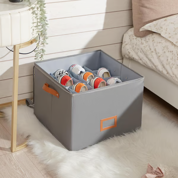 🥳2026 HOT SALE🥳💞50K+ SOLD!💥👟🧺 50% OFF! Foldable Shoe Storage Box – Holds 8-16 pairs, fits tiny spaces. Dustproof & breathable, clear lid for easy view. A clutter-free closet in minutes. 🏠✨