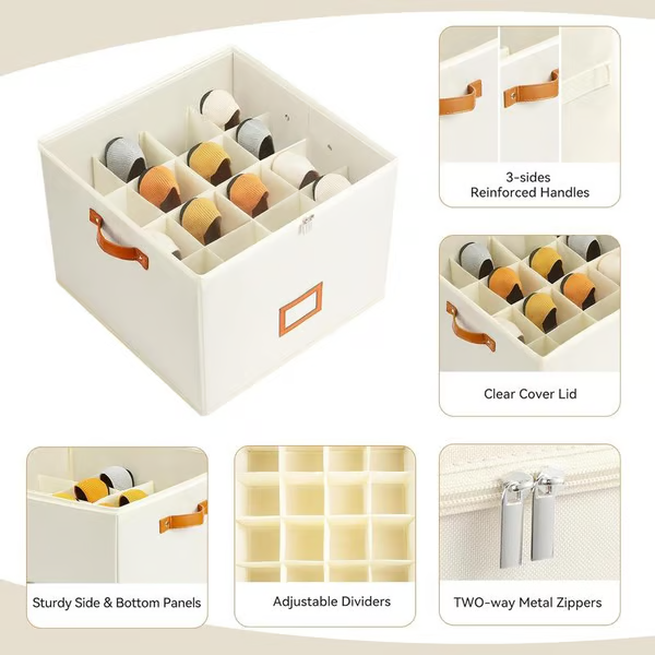 🥳2026 HOT SALE🥳💞50K+ SOLD!💥👟🧺 50% OFF! Foldable Shoe Storage Box – Holds 8-16 pairs, fits tiny spaces. Dustproof & breathable, clear lid for easy view. A clutter-free closet in minutes. 🏠✨