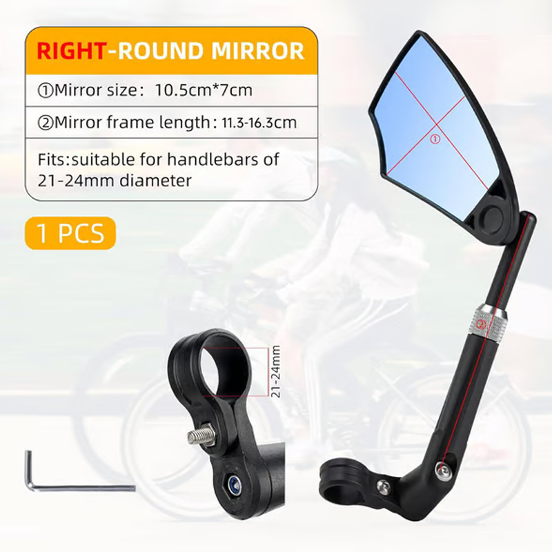 🥳2026 HOT SALE🥳💞50K+ SOLD!🚲👀 50% OFF! 360° Adjustable Bike Mirror – 180° wide view, 360° rotation. Durable & foldable. Ride safe, see everything behind you! 🛡️✨