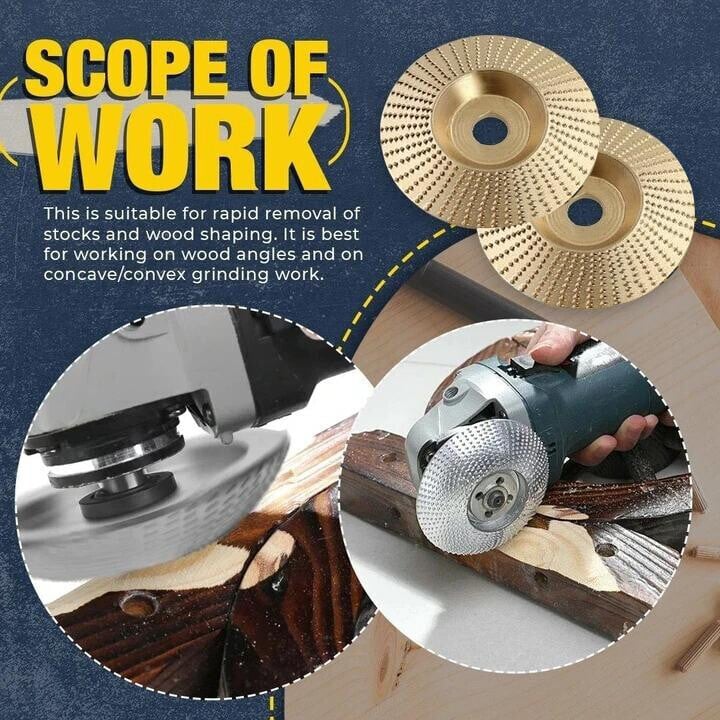 🥳2026 HOT SALE🥳💞50K+ SOLD!⚙️💎BUY 5 GET 5 FREE! Premium Wood Carving Disc – Super sharp, fast cutting. Fits standard grinder, removes wood easily. A workshop hero! 🔥✨