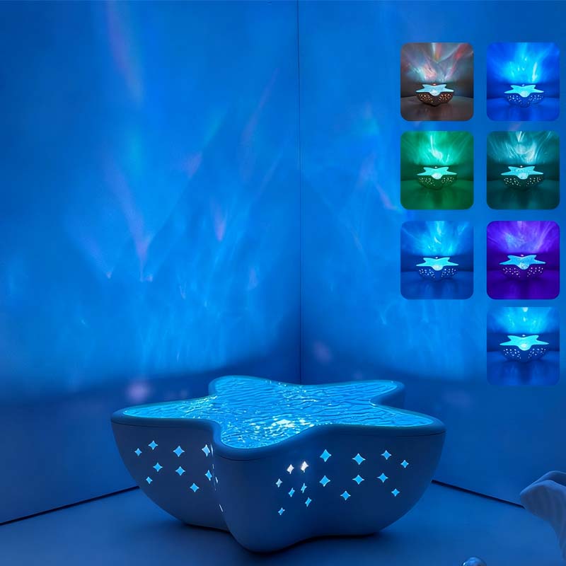 🥳2026 HOT SALE🥳💞50K+ SOLD!🌊🌌 50% OFF! Starfish Ocean Wave Projector – 7 colors, dimmable, rechargeable. Calming ripples for sleep or play. A magical gift. 🎁✨