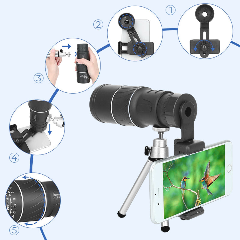 🥳2026 HOT SALE🥳💞50K+ SOLD! ✨See the Unseen✨16X52 Monocular bifocal optical zoom telescope🔭