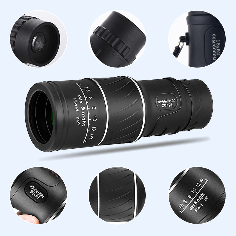 🥳2026 HOT SALE🥳💞50K+ SOLD! ✨See the Unseen✨16X52 Monocular bifocal optical zoom telescope🔭