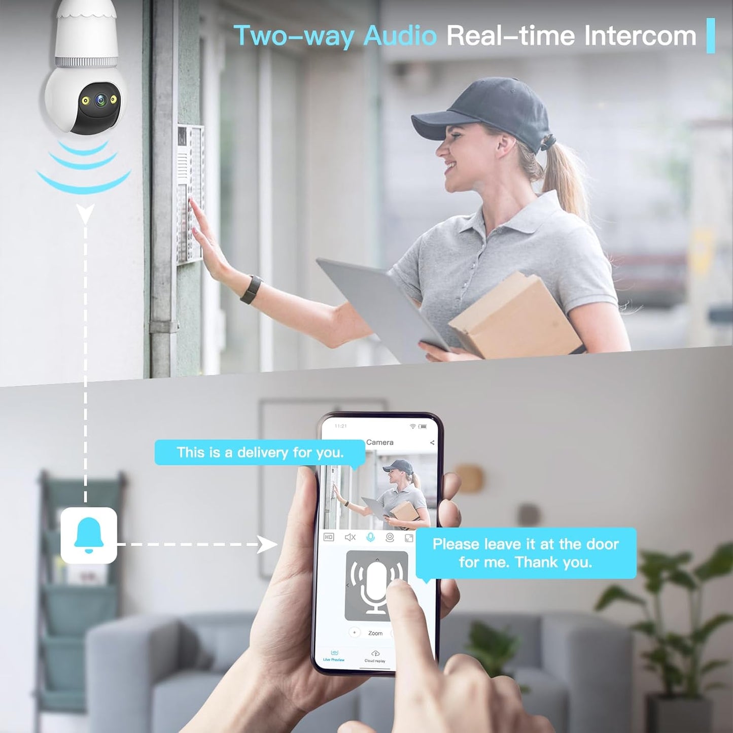 🥳2026 HOT SALE🥳💞50K+ SOLD!💡🔥 50% OFF! 4MP Light Bulb Security Camera – Screws into socket, 5G & 2.4GHz. Night vision, motion tracking. No wiring. 🛡️✨