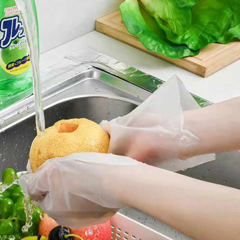 🥒✨Food Grade Transparent Thickened Disposable Gloves（100 pcs）