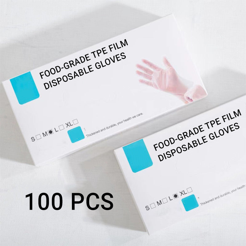 🥒✨Food Grade Transparent Thickened Disposable Gloves（100 pcs）