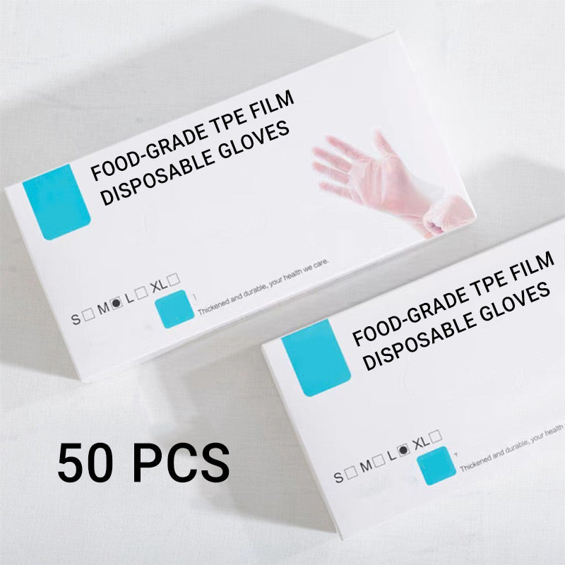🥒✨Food Grade Transparent Thickened Disposable Gloves（100 pcs）