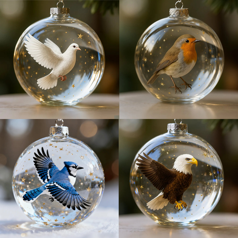 🌿🐦 Bring a Piece of Nature Home | Realistic Glass Bird Sphere Decoration