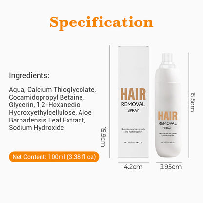 🥳2026 HOT SALE🥳💞50K+ SOLD!🌿 🛁 Gentle Enough for Sensitive Skin. No-Irritation Hair Removal Spray – 50% OFF! ✨🔄