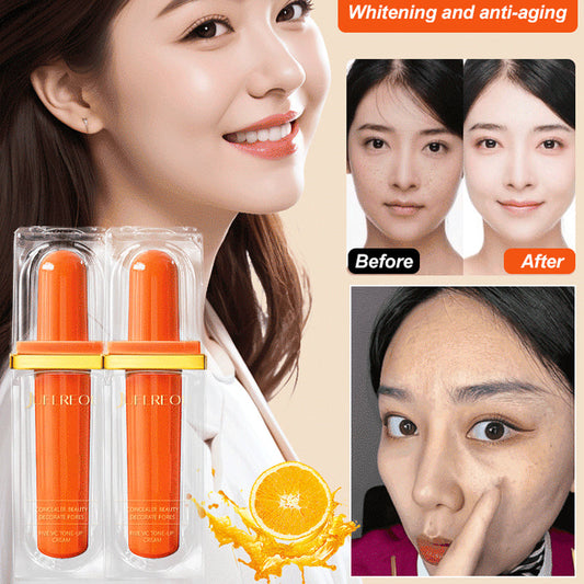 🥳2026 HOT SALE🥳💞50K+ SOLD!🌟🧡 Dull Skin? 50% OFF to Glow! 5x Vitamin C Tone-Up Cream,Your Daily Brightening & Protective Shield🍊🔬