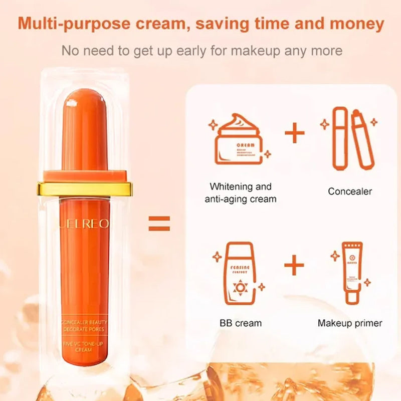 🥳2026 HOT SALE🥳💞50K+ SOLD!🌟🧡 Dull Skin? 50% OFF to Glow! 5x Vitamin C Tone-Up Cream,Your Daily Brightening & Protective Shield🍊🔬