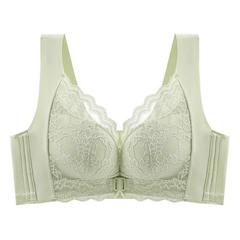 🥳2026 HOT SALE🥳💞50K+ SOLD!🎀🌿 50% OFF! Front Closure Wire-Free Bra – Lightweight breathable cups, no gapping. Wide elastic straps, secure all day. Elegant lace detail. A must-have for effortless style. 🛡️🕊️