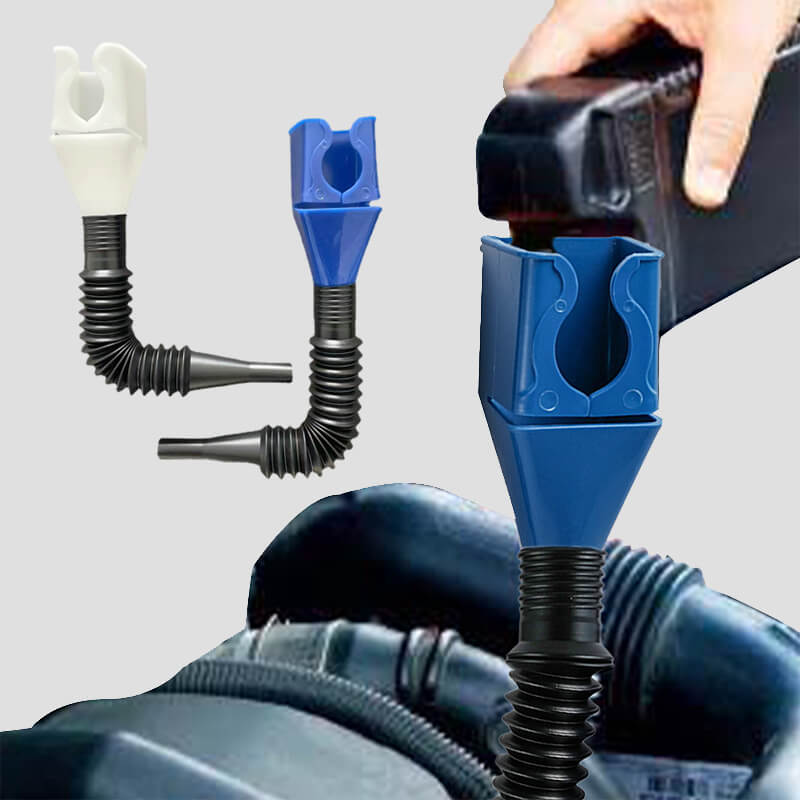 🚫 End Messy Drains! Flexible multi-function oil funnel for Tight Spots