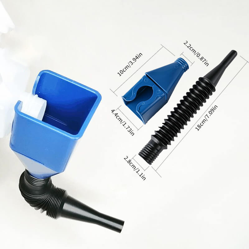 🚫 End Messy Drains! Flexible multi-function oil funnel for Tight Spots