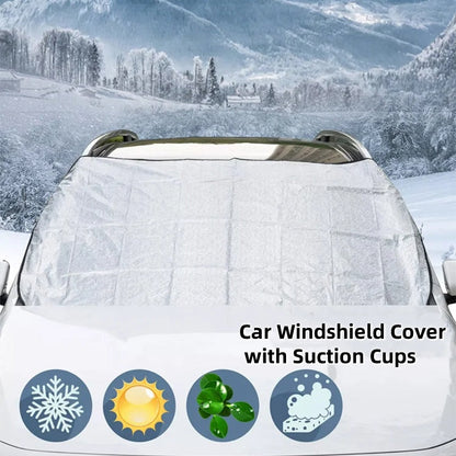 🥳2026 HOT SALE🥳💞50K+ SOLD! 🚗🪟 50% OFF! Car Windshield Cover with Suction Cups – blocks 99% UV, prevents frost & snow. Keeps car cool in summer, no scraping in winter! 🛡️✅
