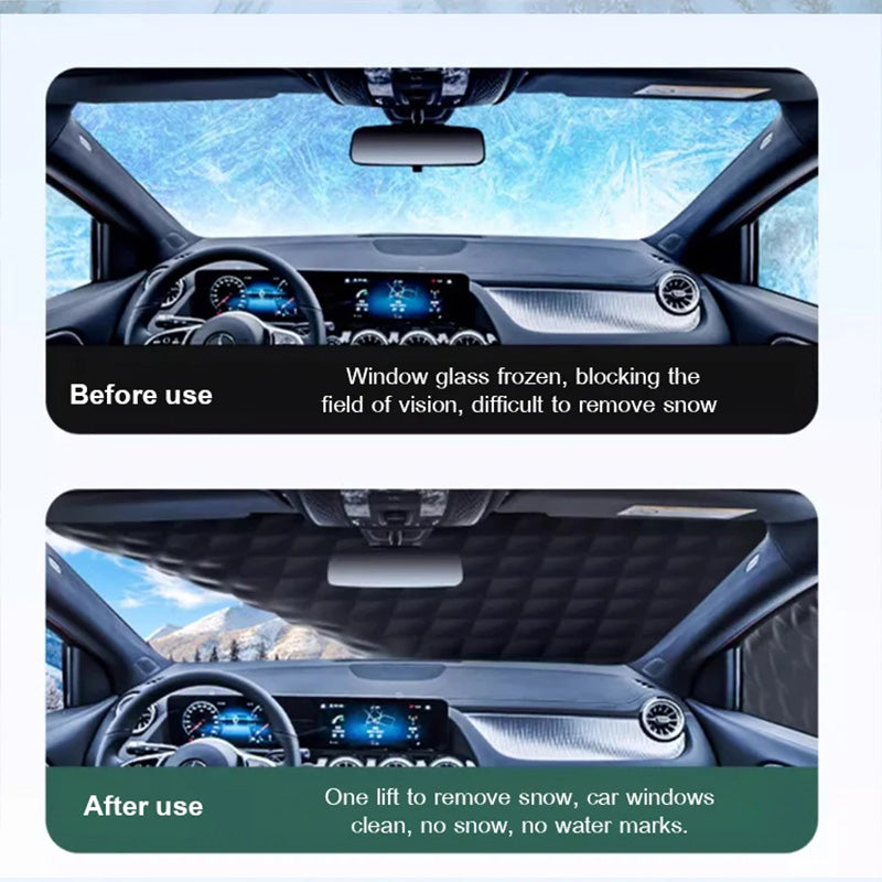 🥳2026 HOT SALE🥳💞50K+ SOLD! 🚗🪟 50% OFF! Car Windshield Cover with Suction Cups – blocks 99% UV, prevents frost & snow. Keeps car cool in summer, no scraping in winter! 🛡️✅