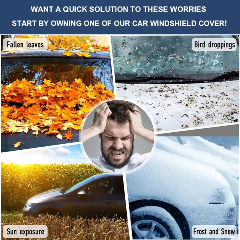 🥳2026 HOT SALE🥳💞50K+ SOLD! 🚗🪟 50% OFF! Car Windshield Cover with Suction Cups – blocks 99% UV, prevents frost & snow. Keeps car cool in summer, no scraping in winter! 🛡️✅