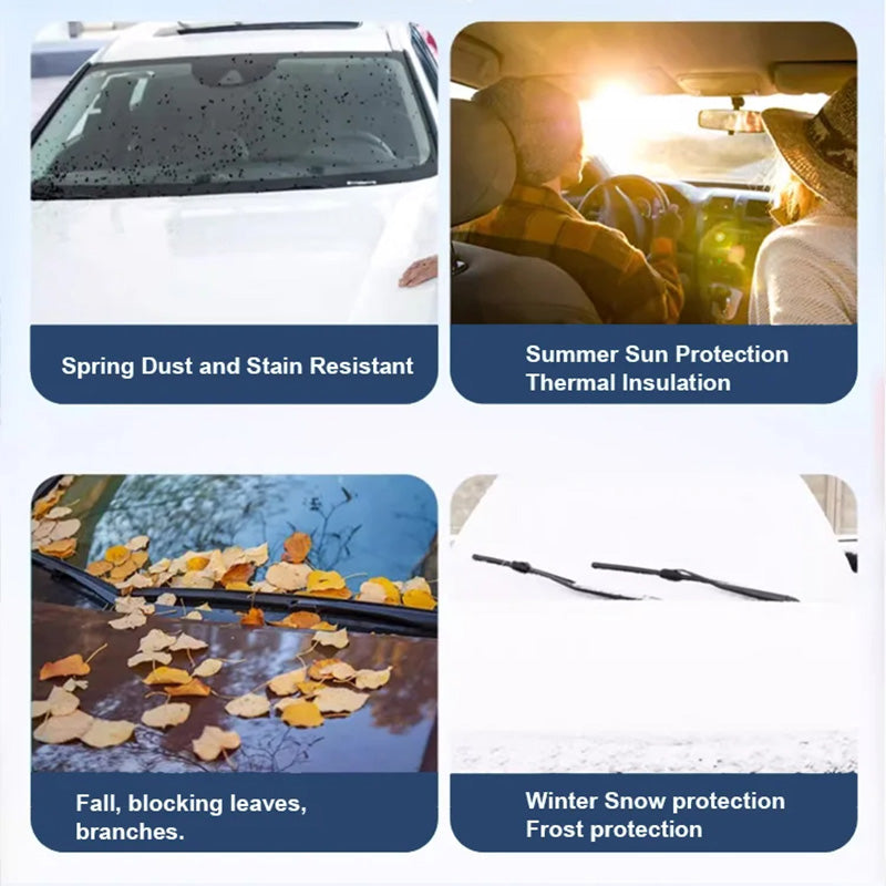 🥳2026 HOT SALE🥳💞50K+ SOLD! 🚗🪟 50% OFF! Car Windshield Cover with Suction Cups – blocks 99% UV, prevents frost & snow. Keeps car cool in summer, no scraping in winter! 🛡️✅