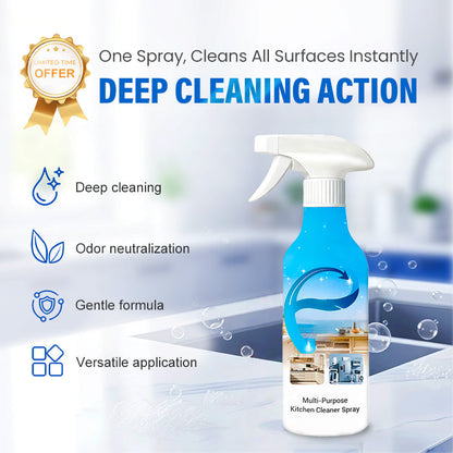 🥳2026 HOT SALE🥳💞50K+ SOLD!🧼🌿 Stubborn Grease? Gone in Seconds! Powerful Multi-Surface Kitchen Spray. ✨🍳
