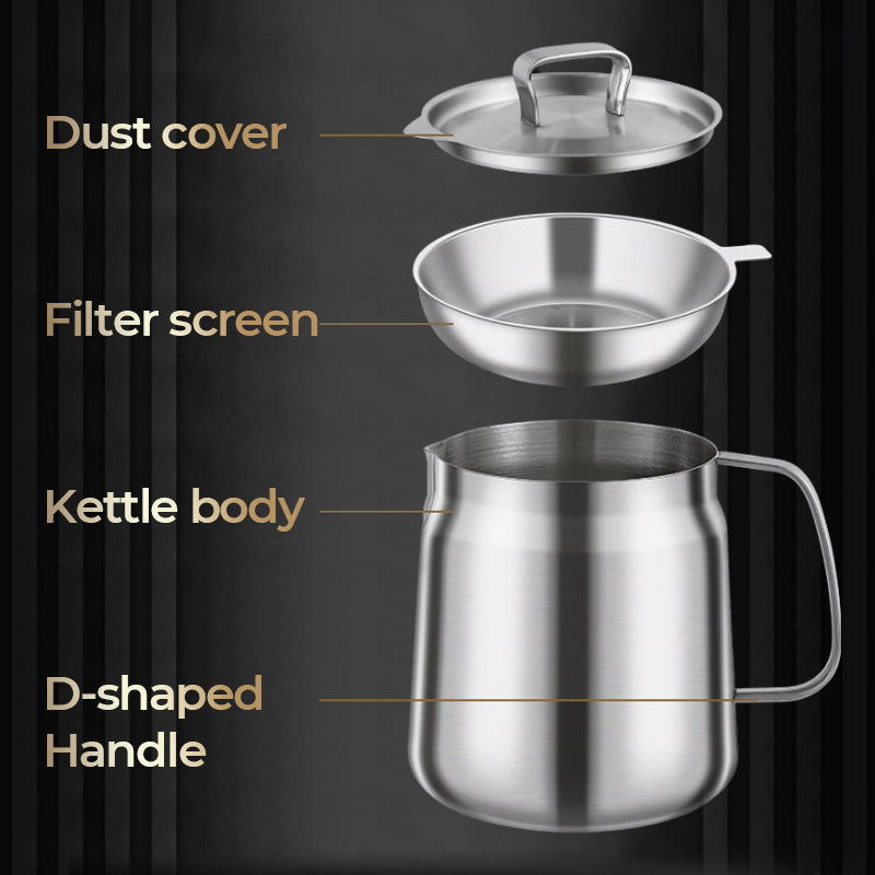 🥳2026 HOT SALE🥳💞50K+ SOLD!♻️🧑‍🍳 50% OFF! Multi‑Function Stainless Steel Oil Filter Container – Large capacity, reusable filter. Saves oil, keeps cooking clean & healthy. A kitchen must‑have! 🔥✨