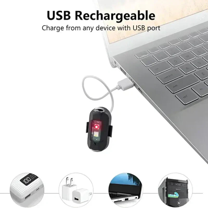 🥳2026 HOT SALE🥳💞50K+ SOLD!🛡️⚡ Your Mobile Smart Safety Shield! Vibration-Sensing Strobe Light, Early Warning 50% OFF🌙🚲