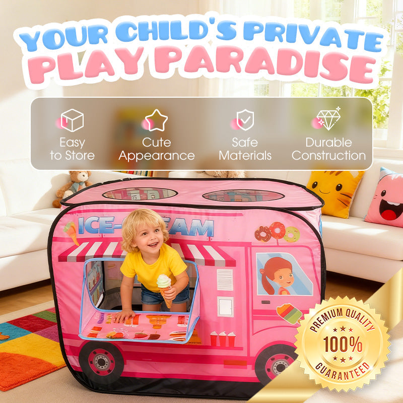 🎪 60% OFF! ✨ POP-UP PLAY TENT - 30-Second Setup & Foldable Design, Colorful Castle Theme for Imaginative Play, Perfect Gift for Kids 2-6 Years 🏰🎁